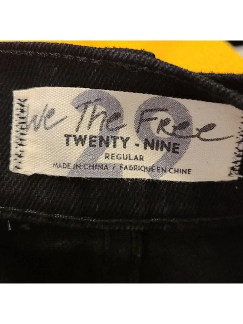 We the free black denim skirt with belt